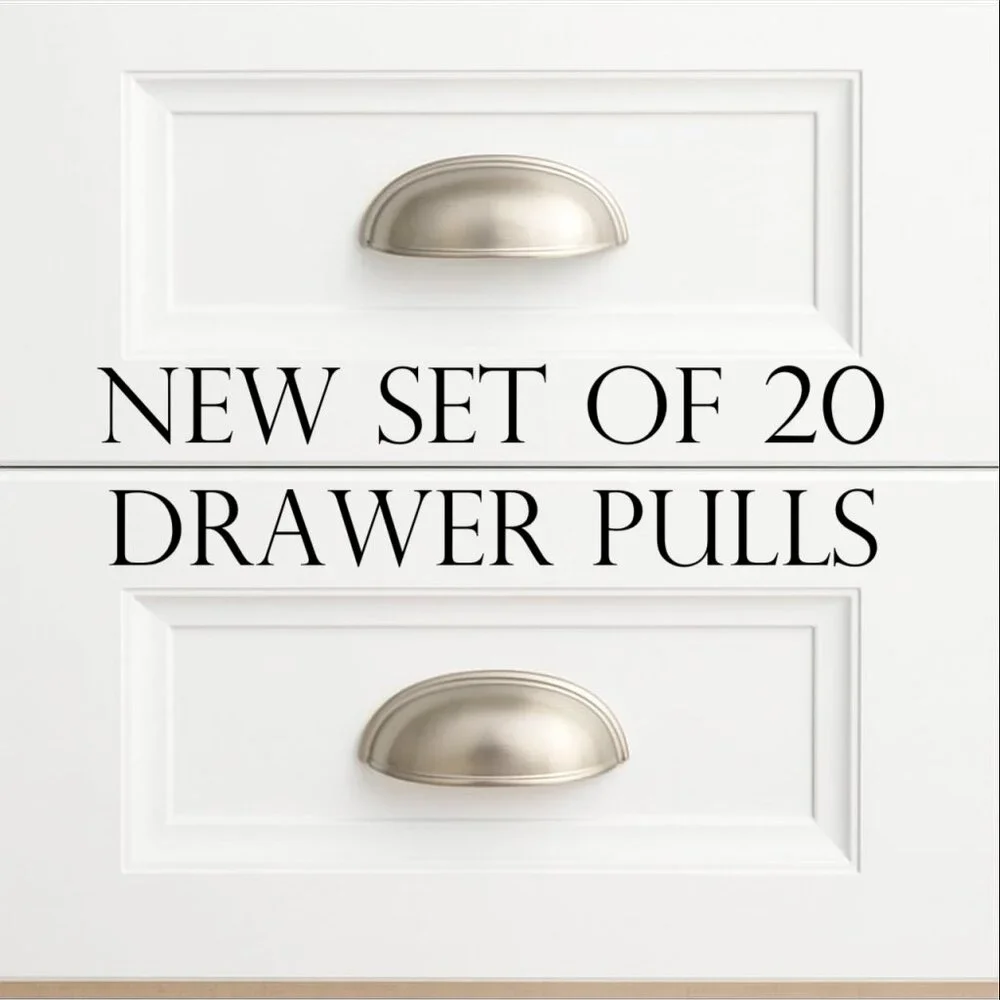 New 20 PACK SET Drawer Kitchen Cabinets Pull Cup Bin Hardware Pulls Handles Hand
